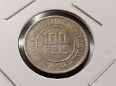 100 Réis de 1934 - Cuni - S/MBC no coin holder