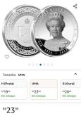 Medalha homenageando a Rainha Elizabeth - À venda na Amazon - link na descrição