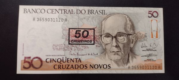 C210 - 50 Cruzeiros Carimbada - FE