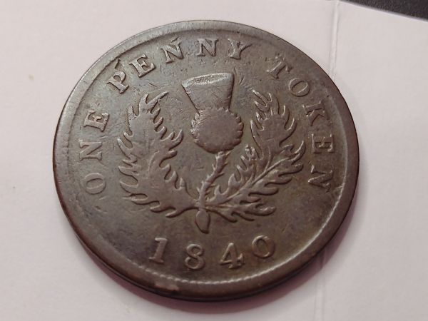Nova Escócia 1 Penny Token 1840 - 34 mm