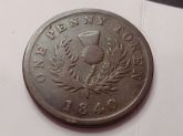 Nova Escócia 1 Penny Token 1840 - 34 mm
